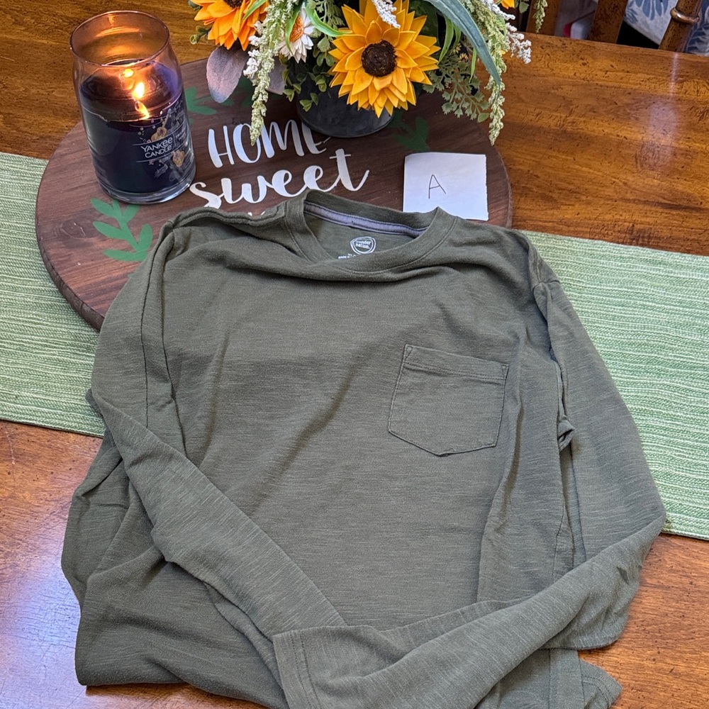 Wonder Nation Olive Long Sleeve Tee